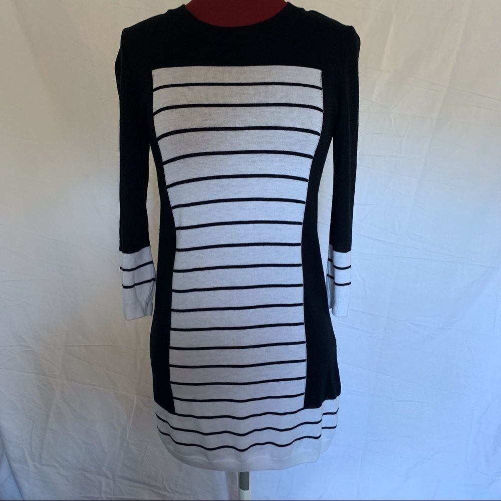 ASOS Black&White Long-Sleeved Dress